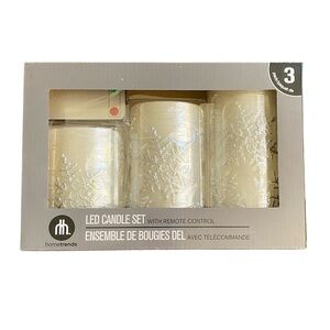 LED Christmas Holiday Winter Candle Set